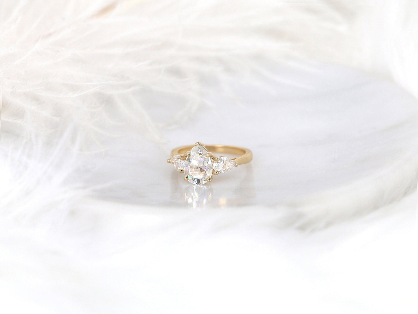 2 CT Emerald Pave Moissanite Engagement Ring