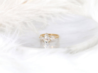 2 CT Emerald Pave Moissanite Engagement Ring
