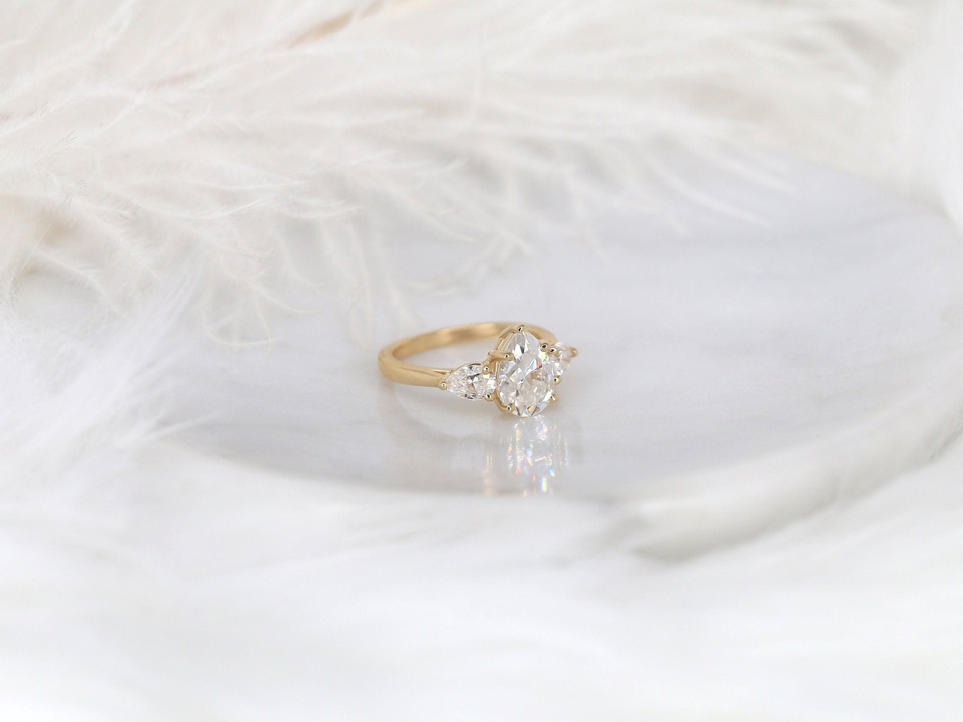 2 CT Emerald Pave Moissanite Engagement Ring