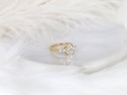 2 CT Emerald Pave Moissanite Engagement Ring