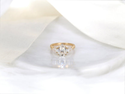 2 CT Emerald Pave Moissanite Engagement Ring