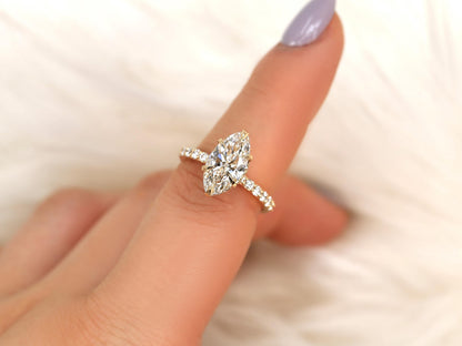 2 CT Emerald Pave Moissanite Engagement Ring