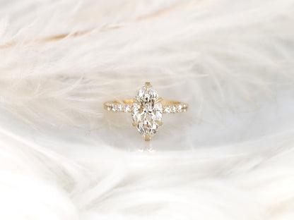 2 CT Emerald Pave Moissanite Engagement Ring