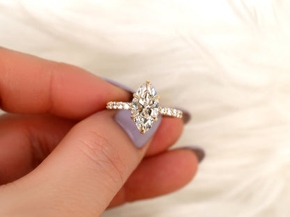 2 CT Emerald Pave Moissanite Engagement Ring
