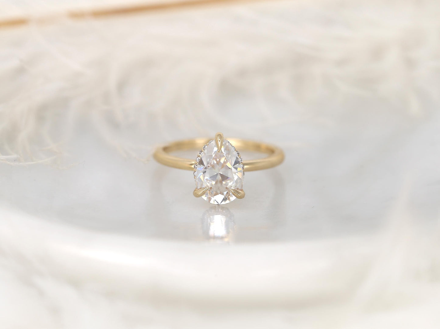 2 CT Emerald Pave Moissanite Engagement Ring