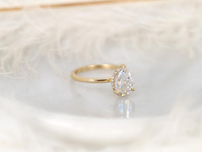 2 CT Emerald Pave Moissanite Engagement Ring