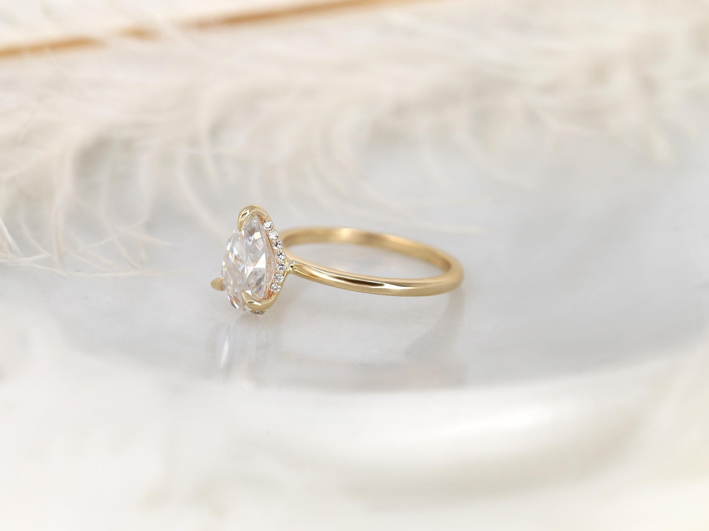 2 CT Emerald Pave Moissanite Engagement Ring