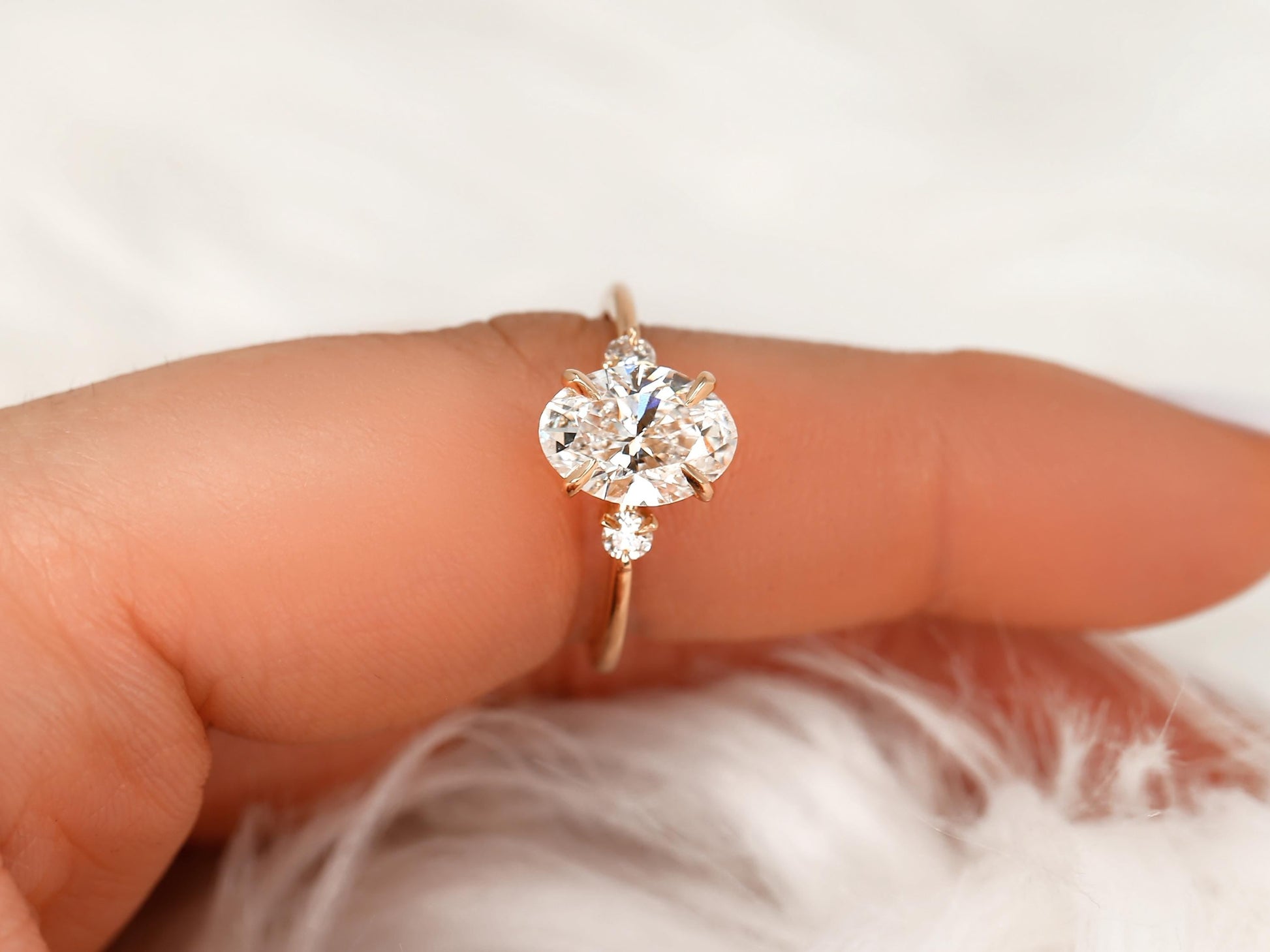 2 CT Emerald Pave Moissanite Engagement Ring