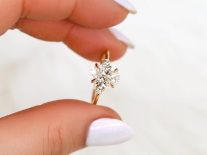 2 CT Emerald Pave Moissanite Engagement Ring