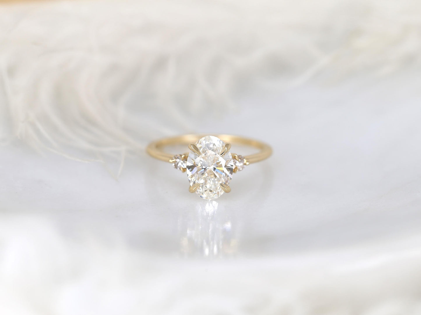 2 CT Emerald Pave Moissanite Engagement Ring