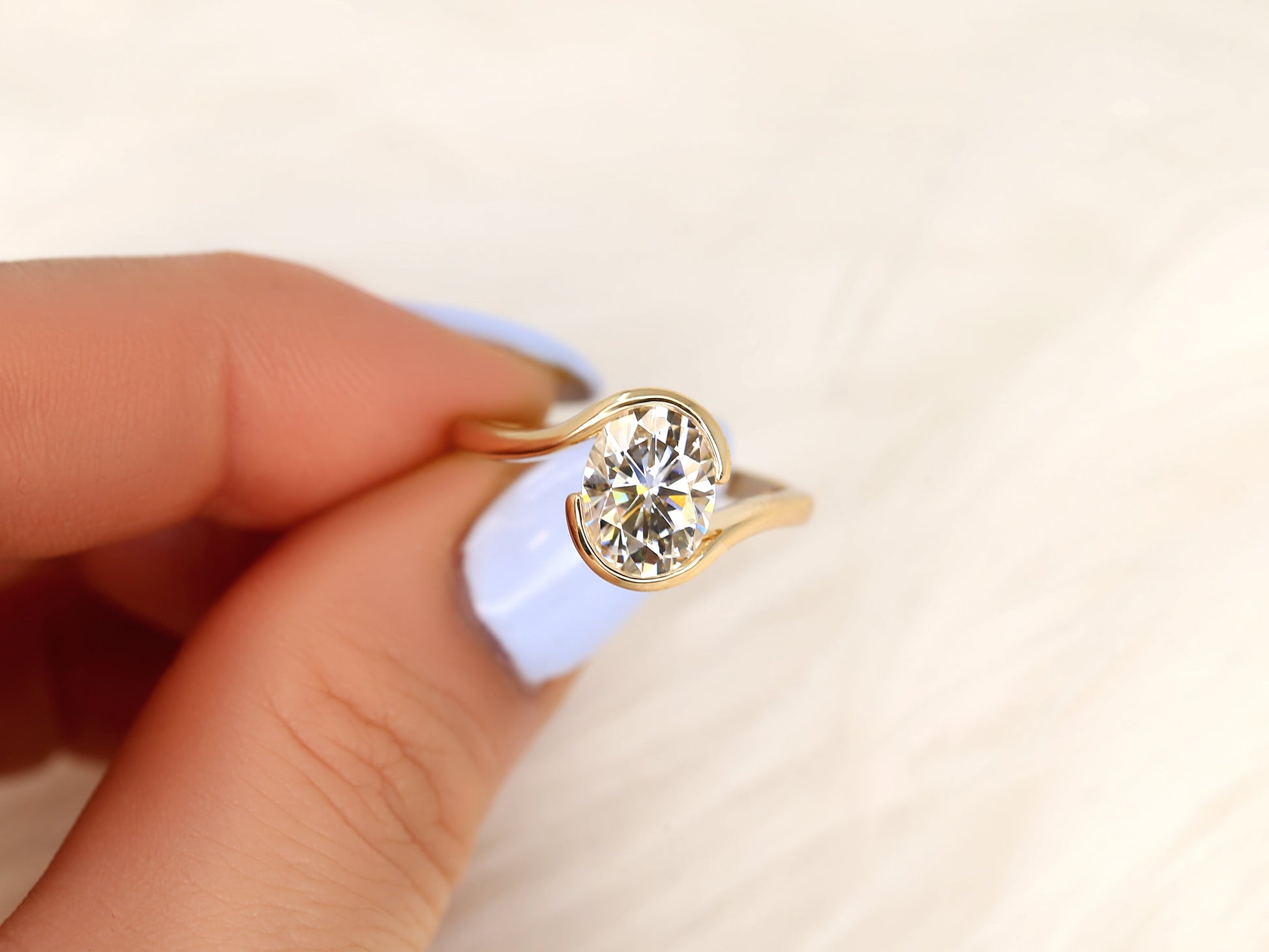 2 CT Emerald Pave Moissanite Engagement Ring