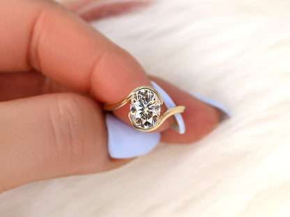 2 CT Emerald Pave Moissanite Engagement Ring