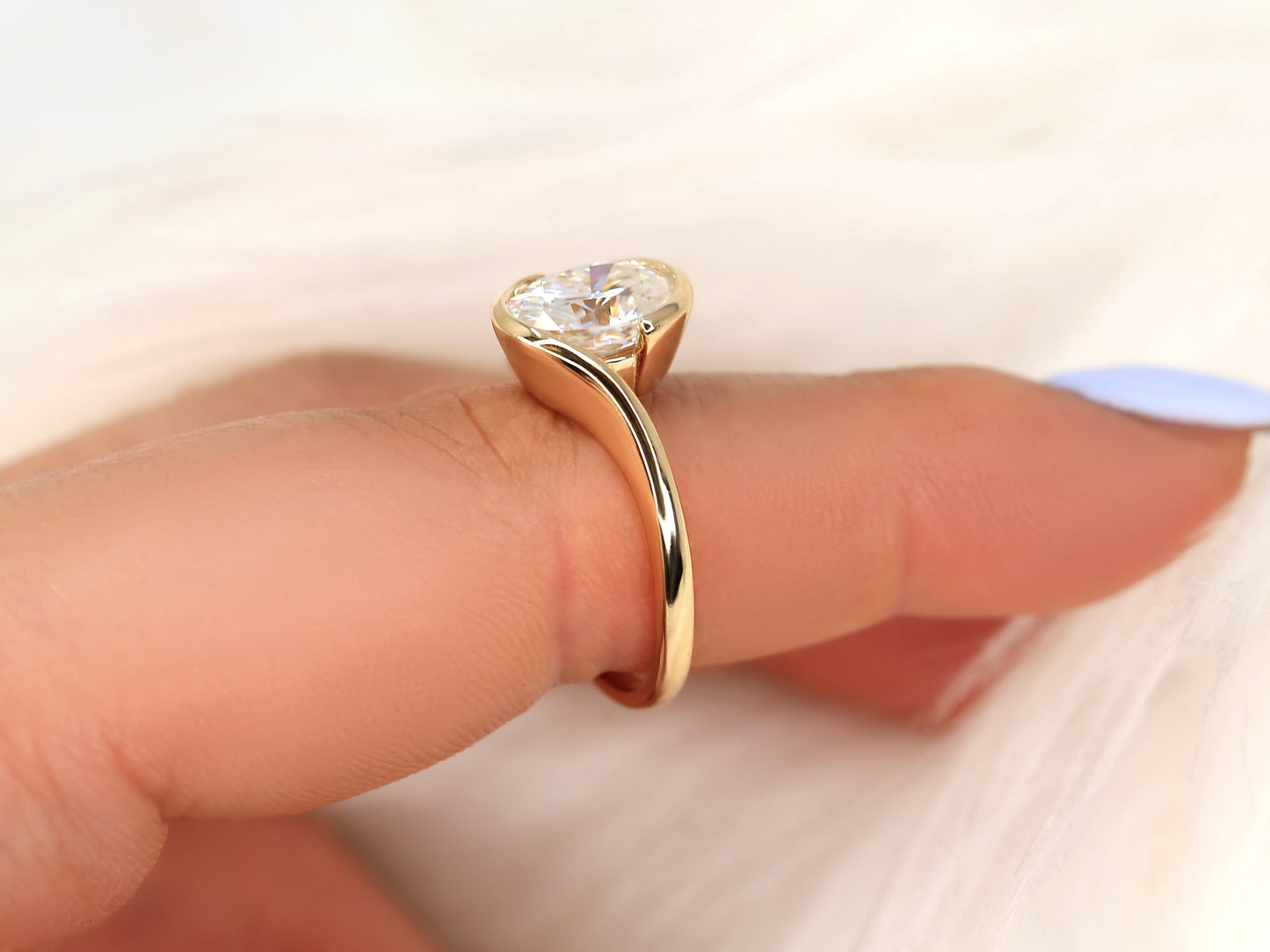 2 CT Emerald Pave Moissanite Engagement Ring