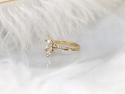 2 CT Emerald Pave Moissanite Engagement Ring
