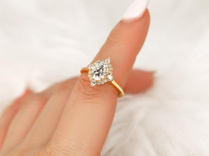 2 CT Emerald Pave Moissanite Engagement Ring