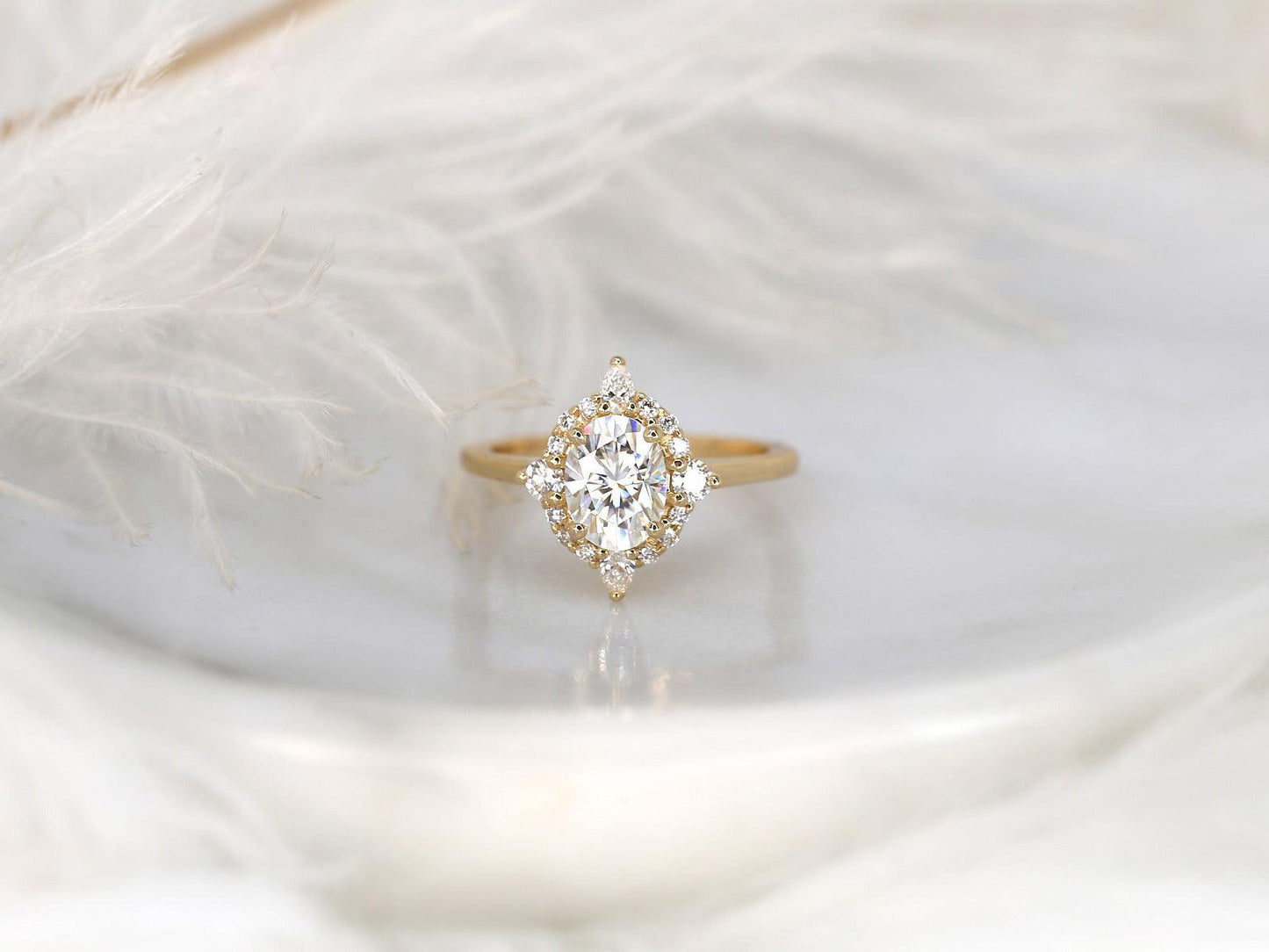 2 CT Emerald Pave Moissanite Engagement Ring