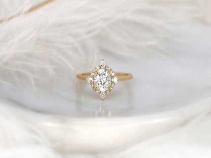 2 CT Emerald Pave Moissanite Engagement Ring
