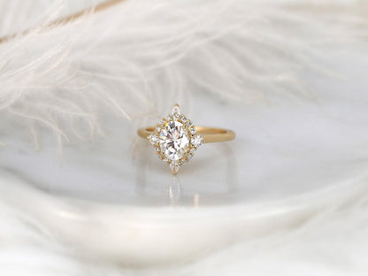 2 CT Emerald Pave Moissanite Engagement Ring