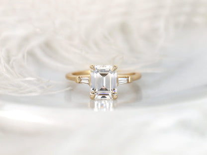2 CT Emerald Pave Moissanite Engagement Ring