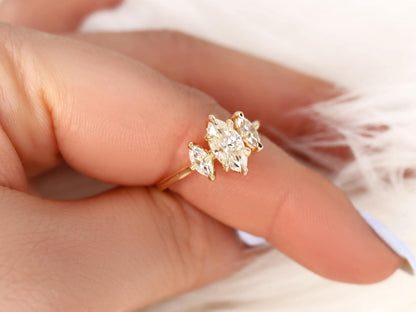 2 CT Emerald Pave Moissanite Engagement Ring