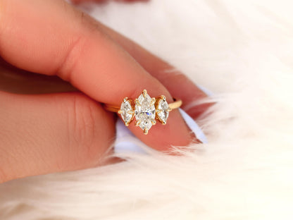2 CT Emerald Pave Moissanite Engagement Ring