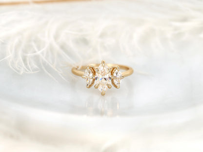 2 CT Emerald Pave Moissanite Engagement Ring