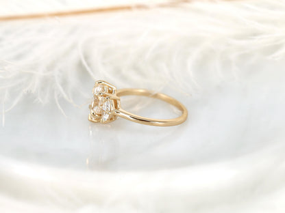 2 CT Emerald Pave Moissanite Engagement Ring