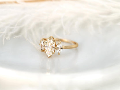 2 CT Emerald Pave Moissanite Engagement Ring