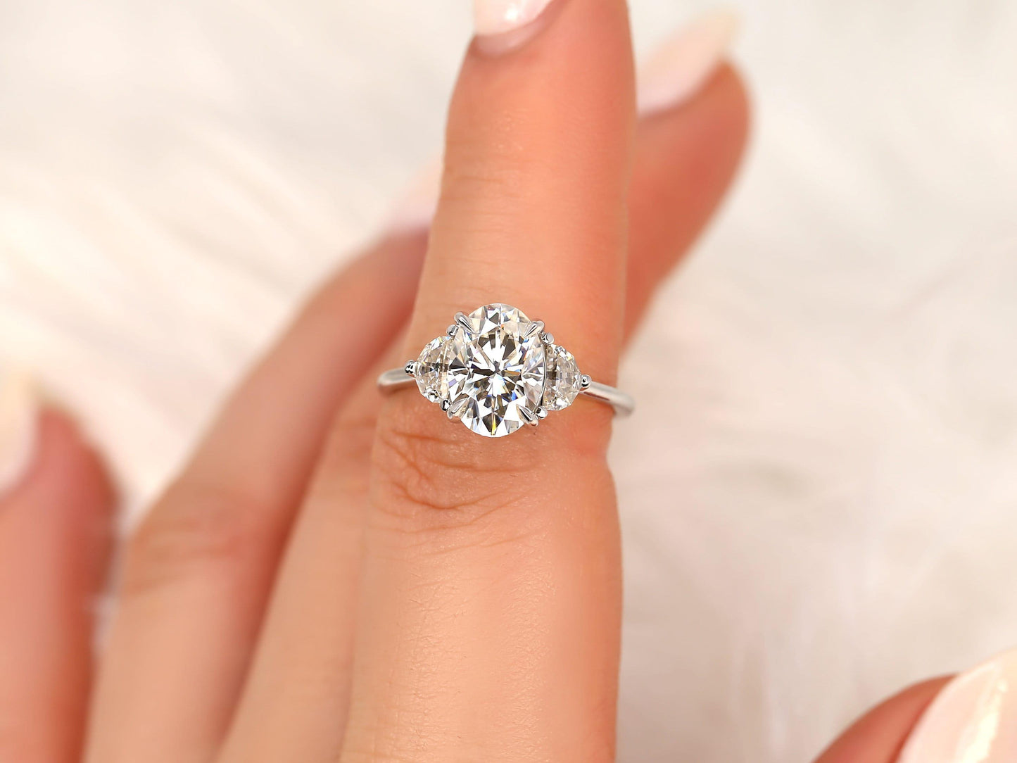 2 CT Emerald Pave Moissanite Engagement Ring