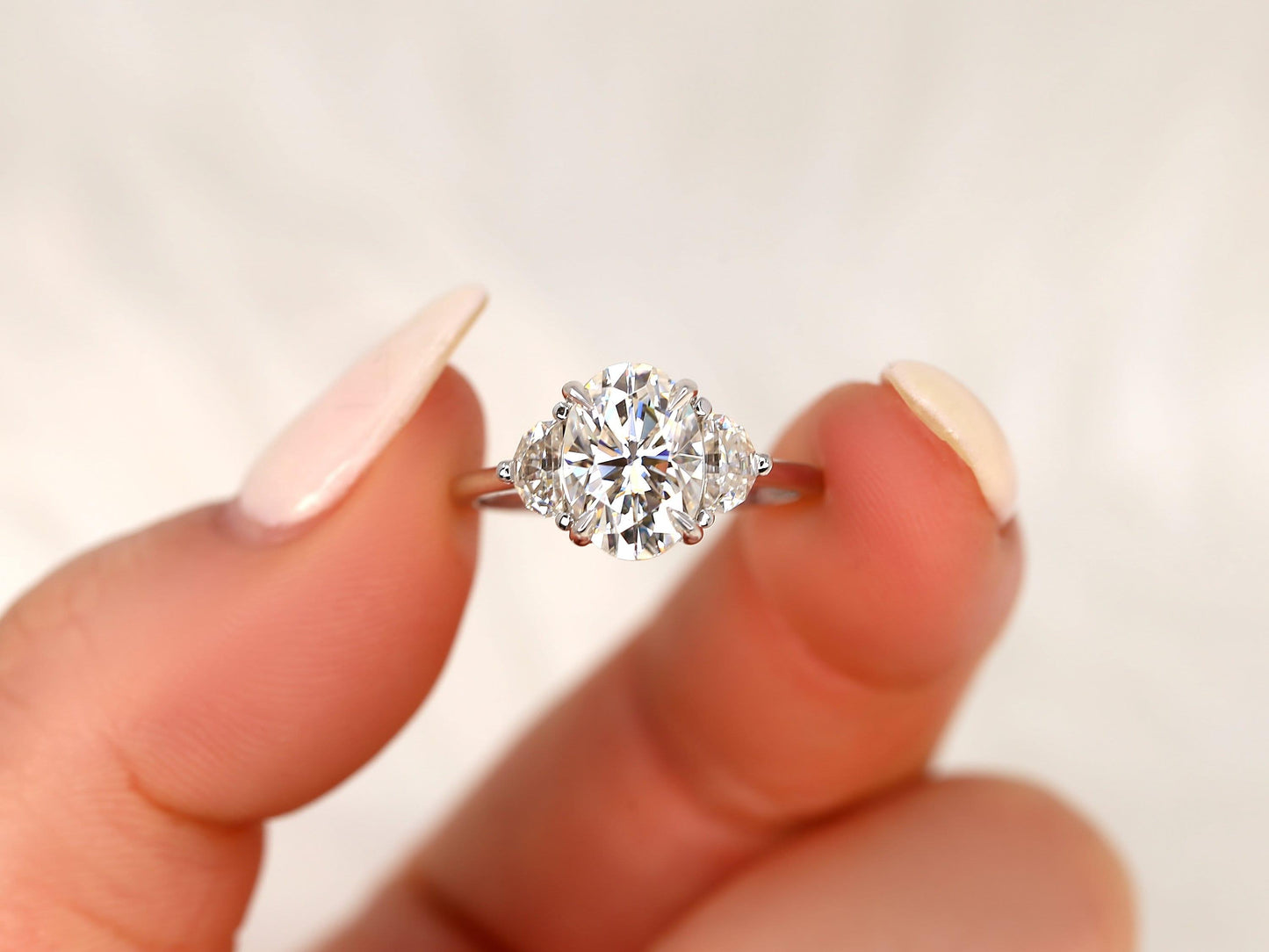 2 CT Emerald Pave Moissanite Engagement Ring