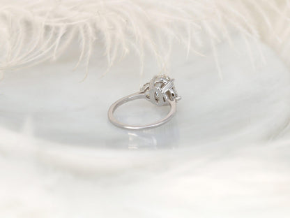 2 CT Emerald Pave Moissanite Engagement Ring