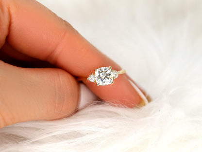 2 CT Emerald Pave Moissanite Engagement Ring