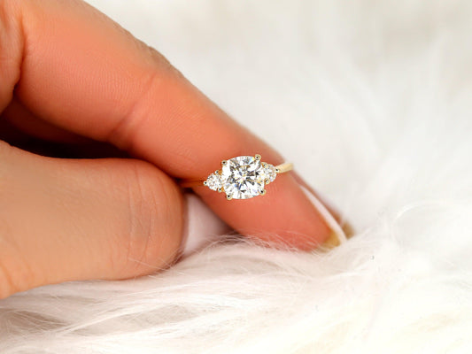 2 CT Emerald Pave Moissanite Engagement Ring