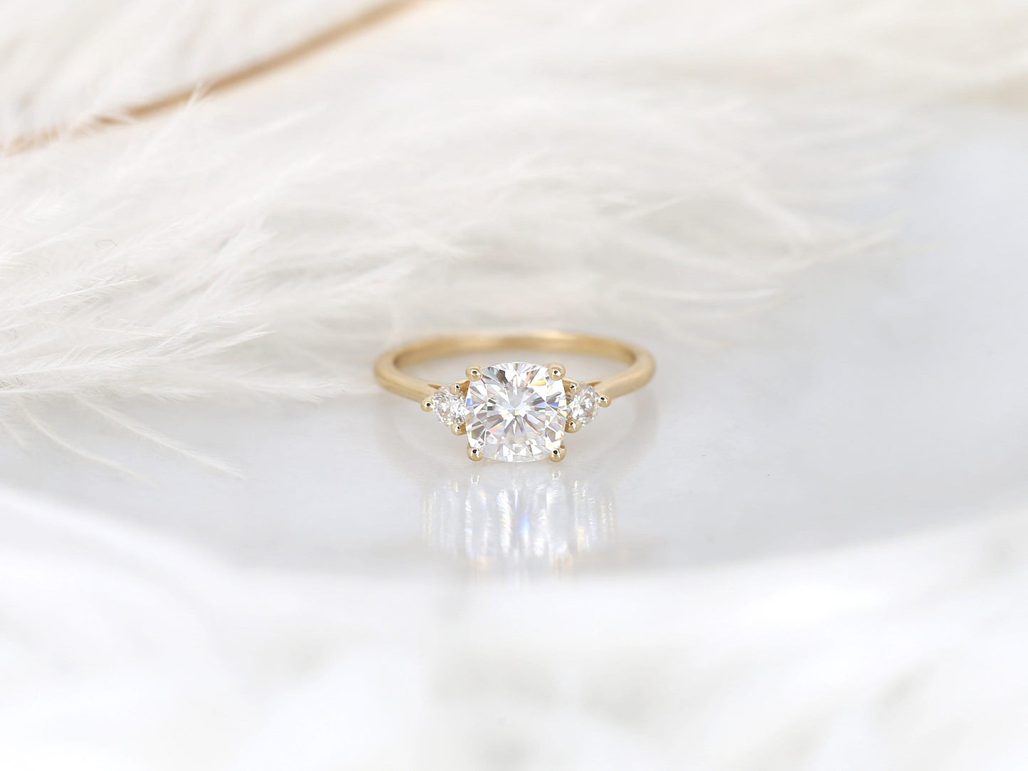 2 CT Emerald Pave Moissanite Engagement Ring