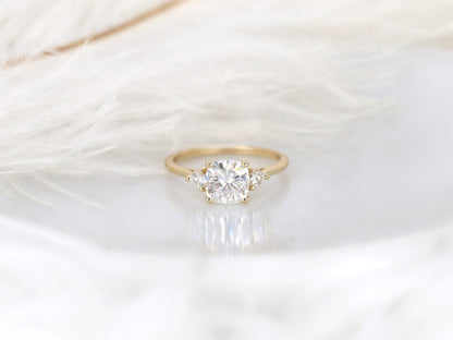 2 CT Emerald Pave Moissanite Engagement Ring