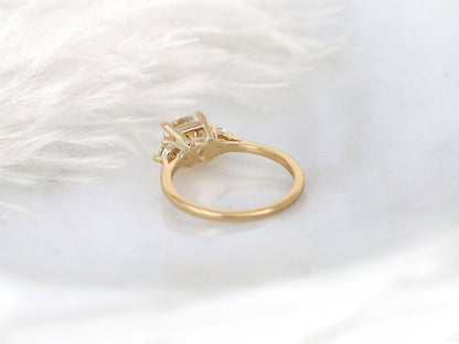 2 CT Emerald Pave Moissanite Engagement Ring