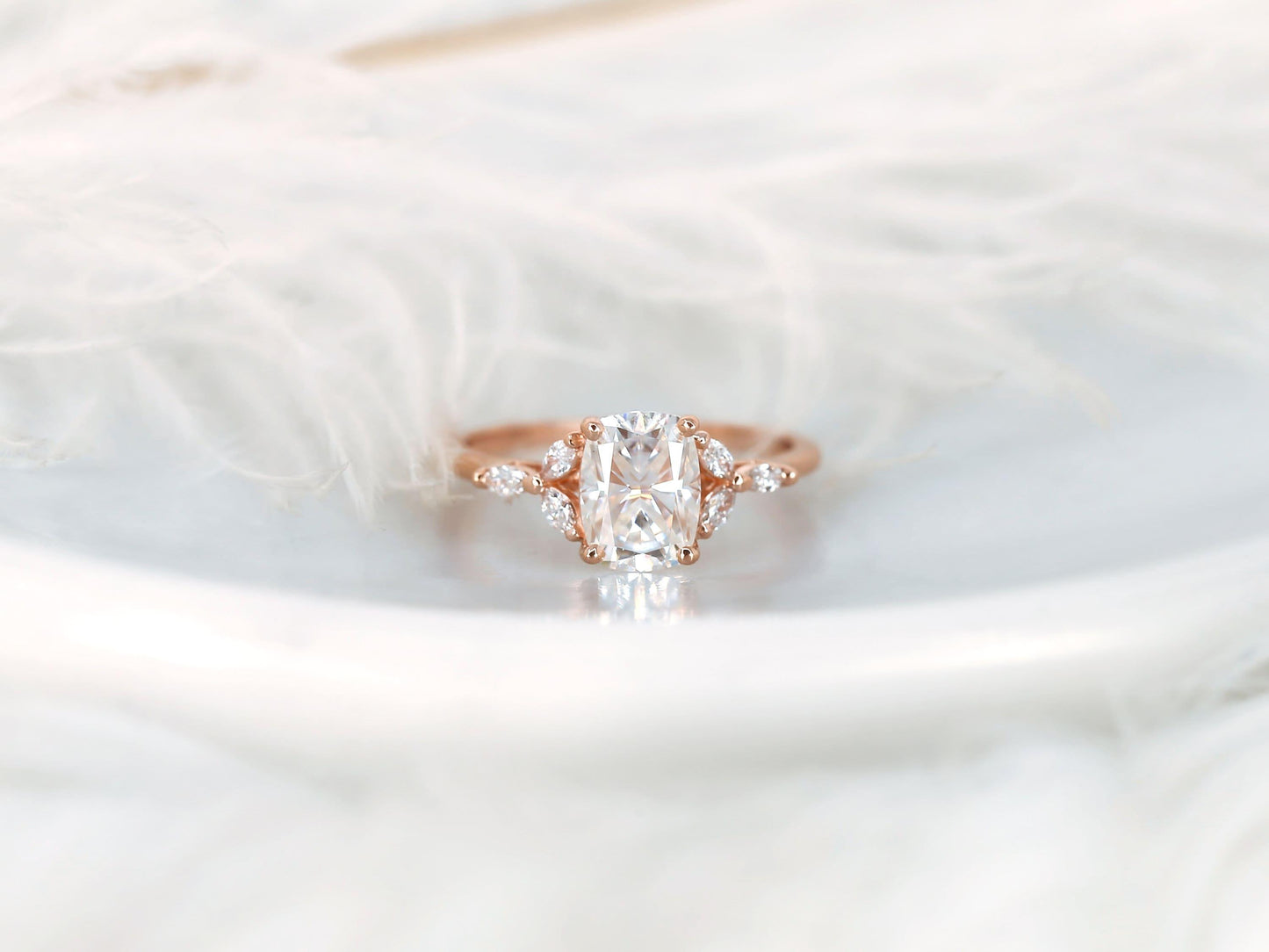 2 CT Emerald Pave Moissanite Engagement Ring