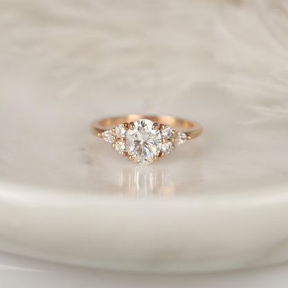 2 CT Emerald Pave Moissanite Engagement Ring