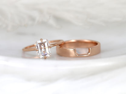 3.0 CT Elongated Cushion Solitaire Moissanite Diamond Bridal Ring Set
