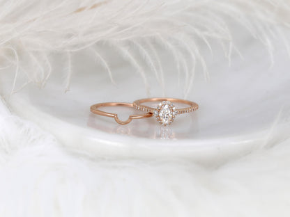 3.0 CT Elongated Cushion Solitaire Moissanite Diamond Bridal Ring Set