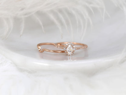 3.0 CT Elongated Cushion Solitaire Moissanite Diamond Bridal Ring Set