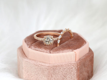 3.0 CT Elongated Cushion Solitaire Moissanite Diamond Bridal Ring Set