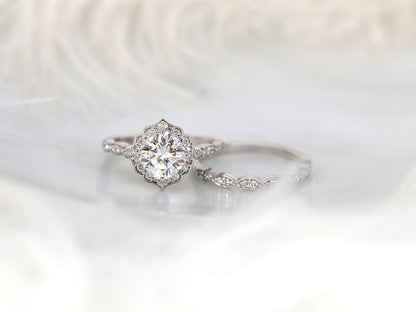 3.0 CT Elongated Cushion Solitaire Moissanite Diamond Bridal Ring Set