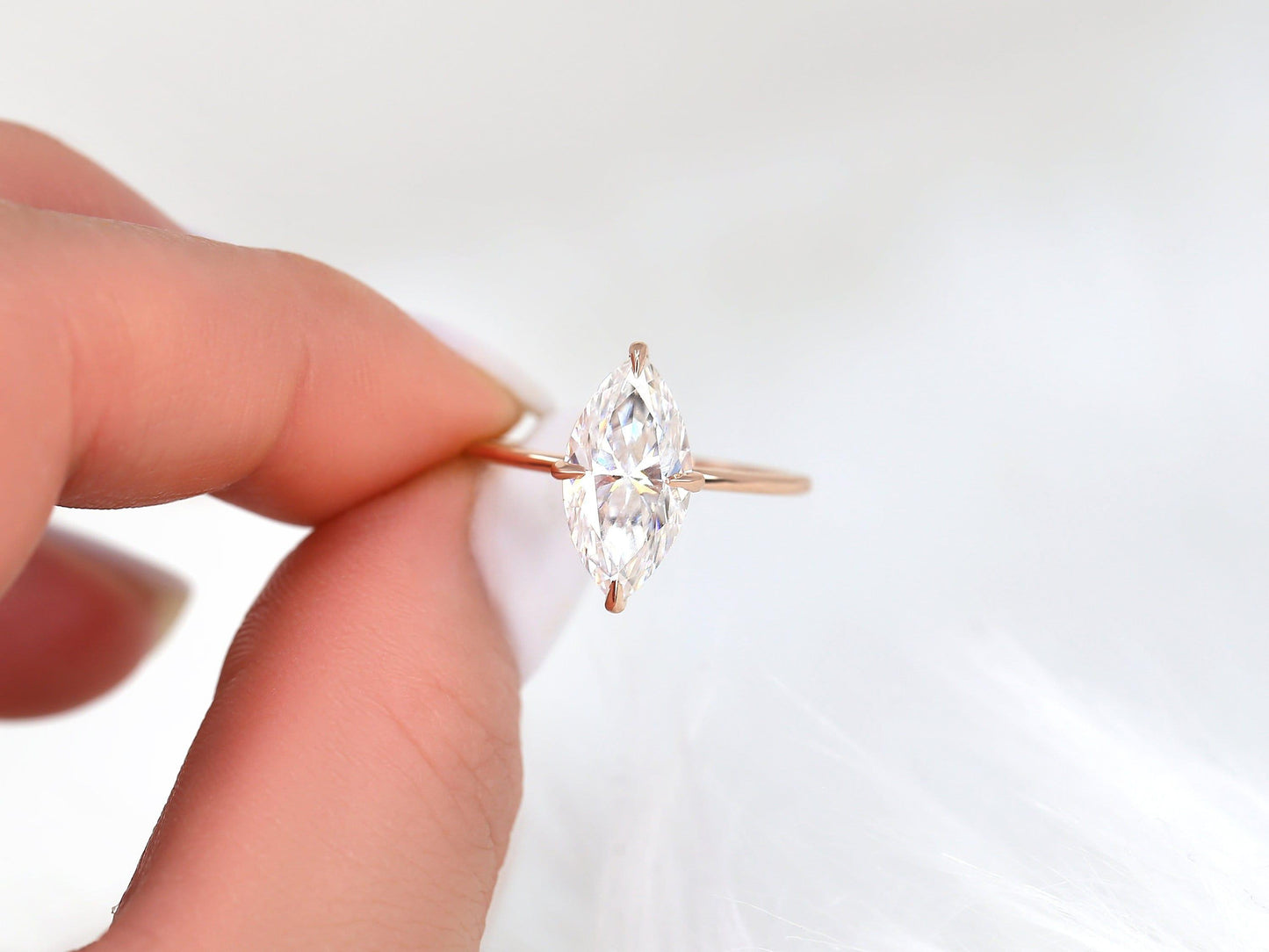 3.0 CT Elongated Cushion Solitaire Moissanite Diamond Bridal Ring Set