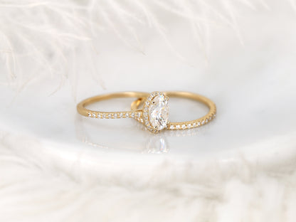 3.0 CT Elongated Cushion Solitaire Moissanite Diamond Bridal Ring Set