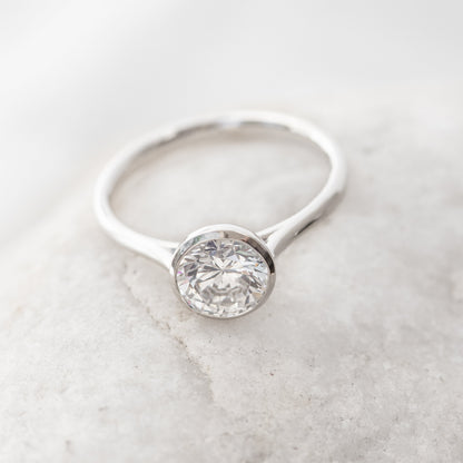 2 CT Round Three Stones Lab Grown Diamond Engagement Ring