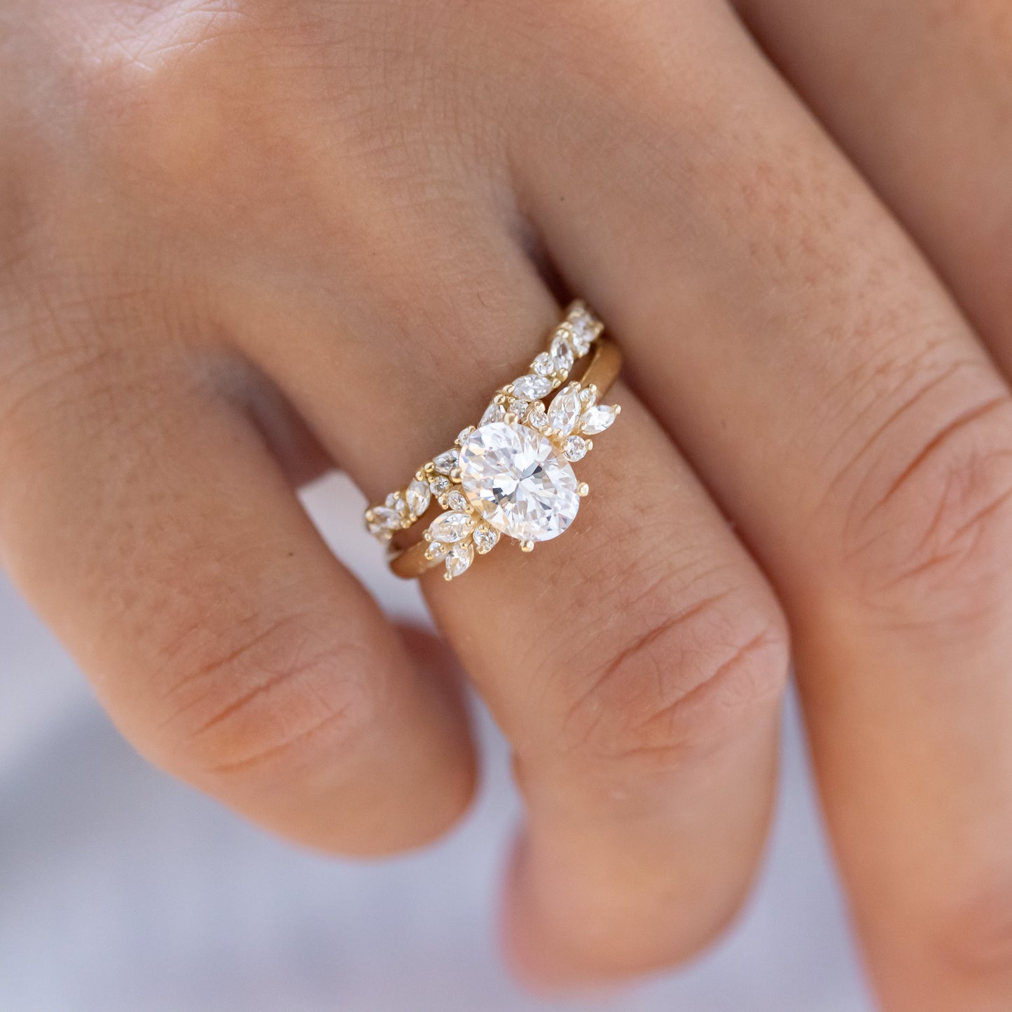 2 CT Round Three Stones Lab Grown Diamond Engagement Ring