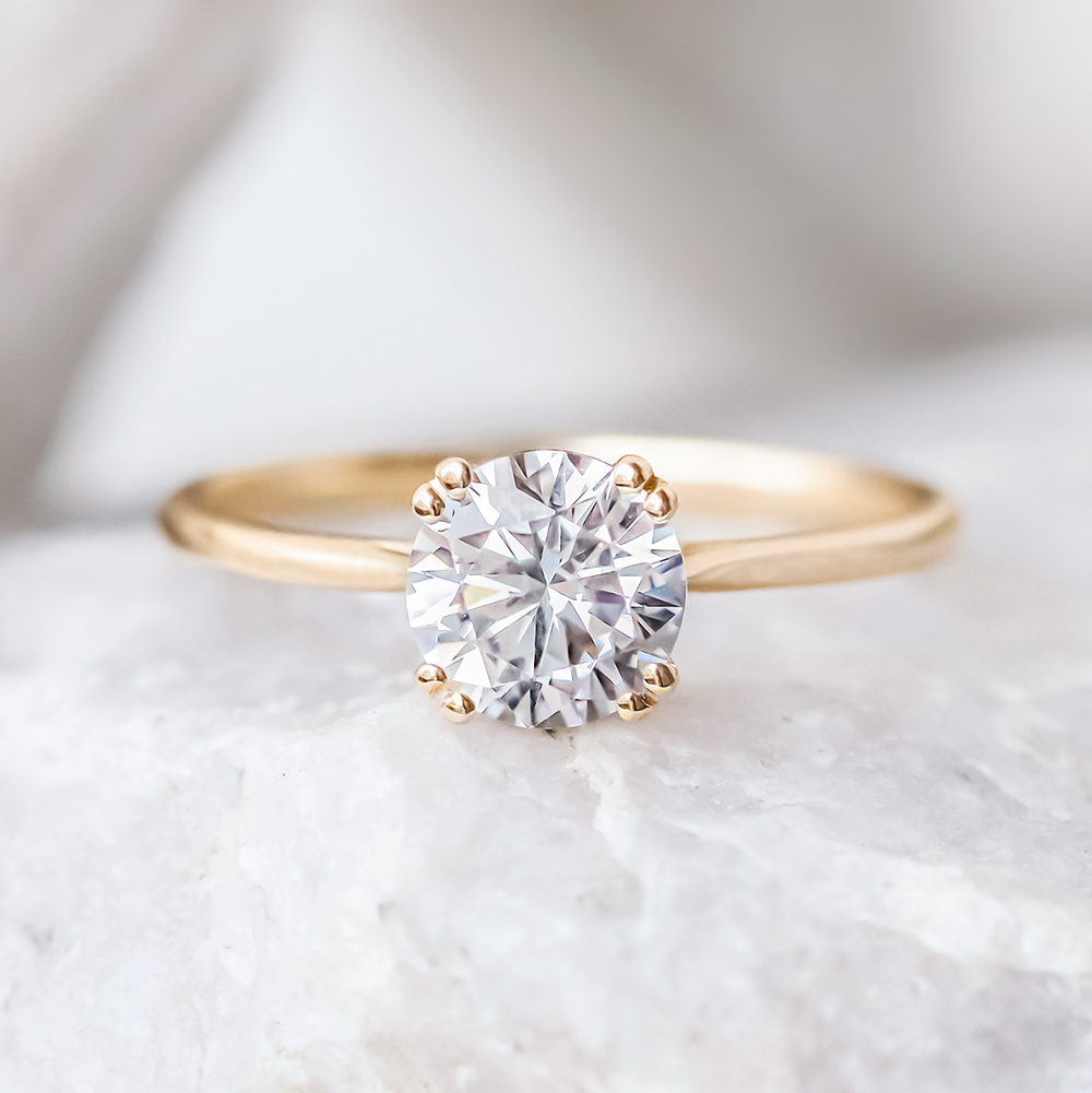 2 CT Round Three Stones Lab Grown Diamond Engagement Ring