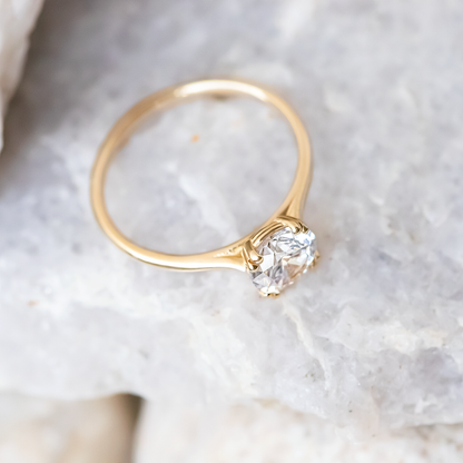 2 CT Round Three Stones Lab Grown Diamond Engagement Ring