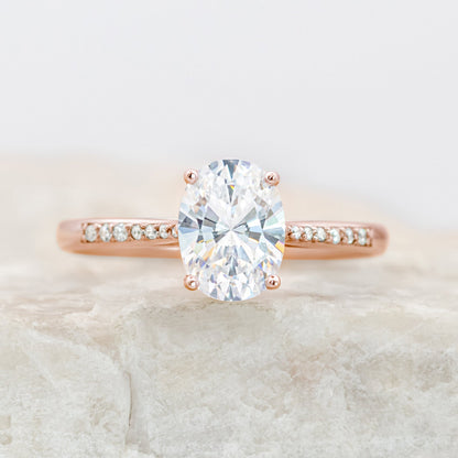 2 CT Round Three Stones Lab Grown Diamond Engagement Ring
